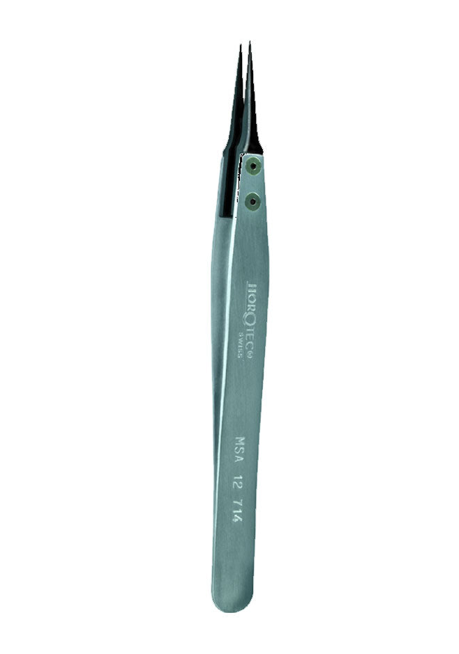 Pinça de alumínio, com pontas ultrafinas de carbono preto