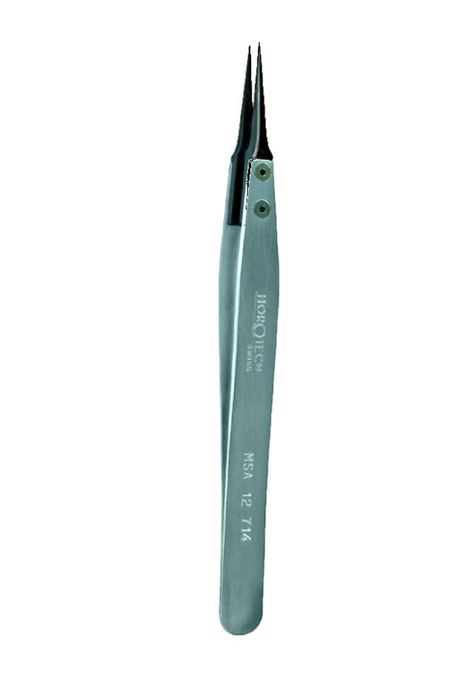 Pinça de alumínio, com pontas ultrafinas de carbono preto